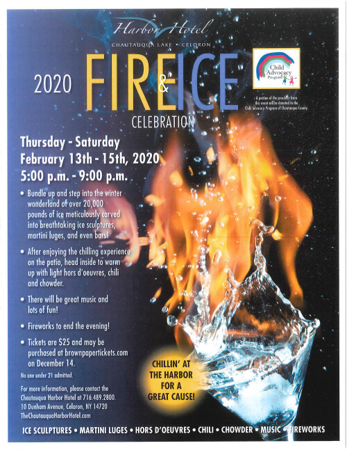 Fire and Ice Celebration Chautauqua Harbor Hotel, Celoron, NY